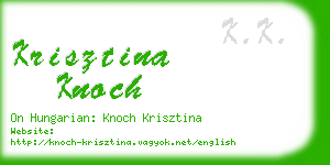 krisztina knoch business card